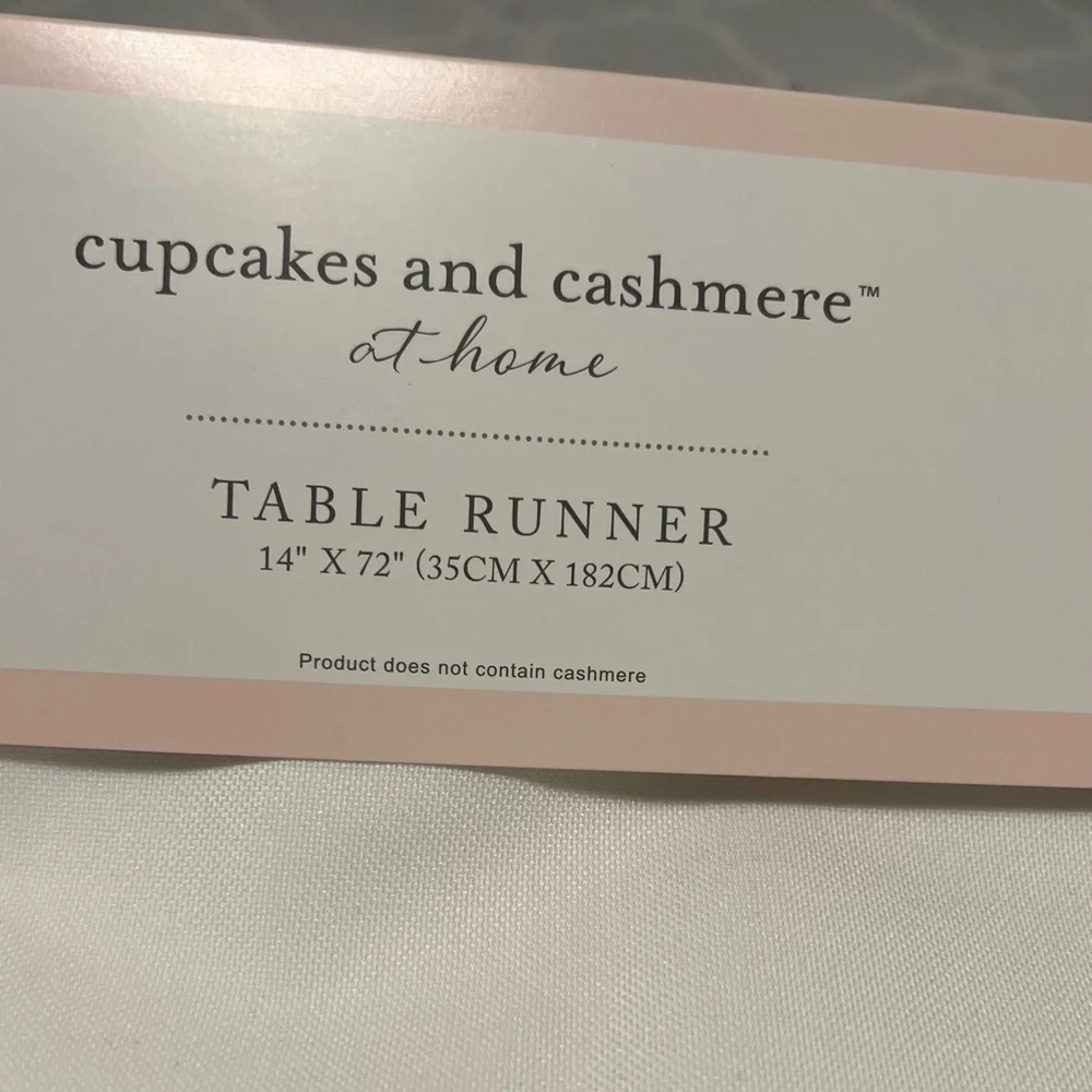 Cupcakes & Cashmere Elegant‎ White Table Runner